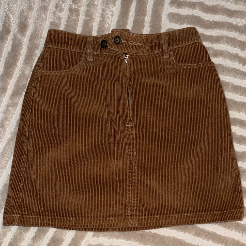 Hollister Brown Corduroy Skirt